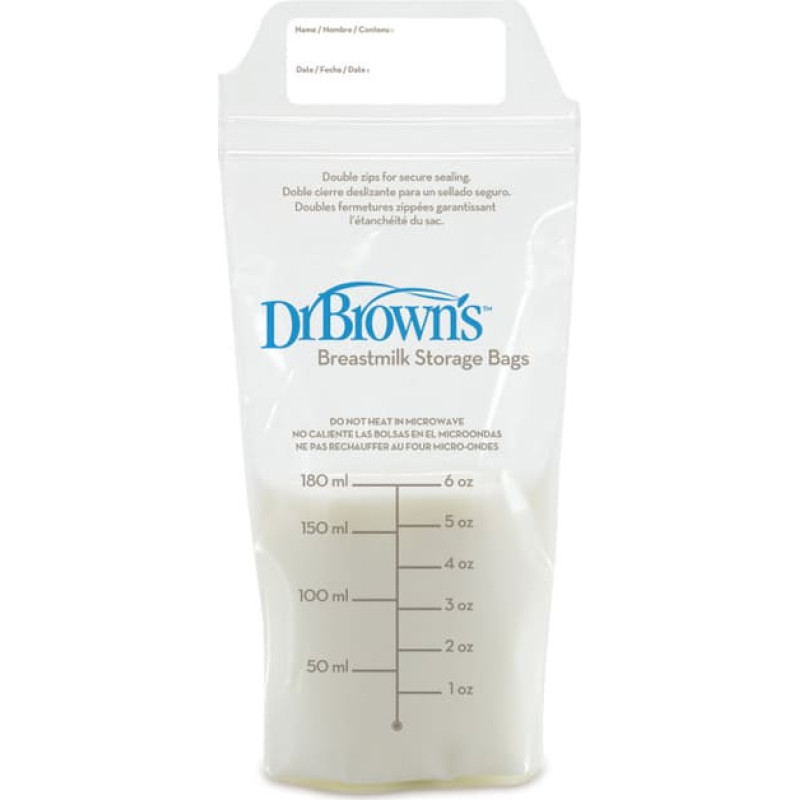 Dr.browns S4005 Breastmilk Storage Bag (6 oz/180 ml), 25-Pack