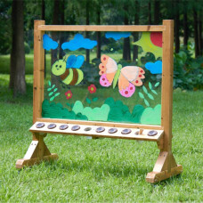 Masterkidz caurspīdīga akrila gleznošanas tāfele + krūzītes