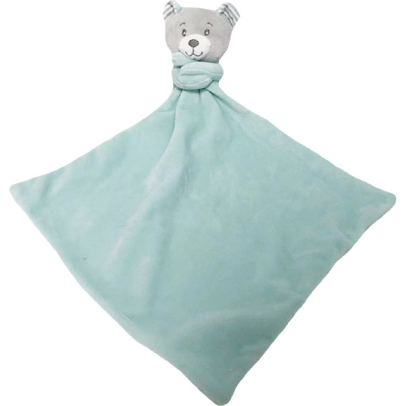 Tulilo Toy Blanket - 94208 - MILUŚ - TEDDY BEAR - MINT - size 25 cm