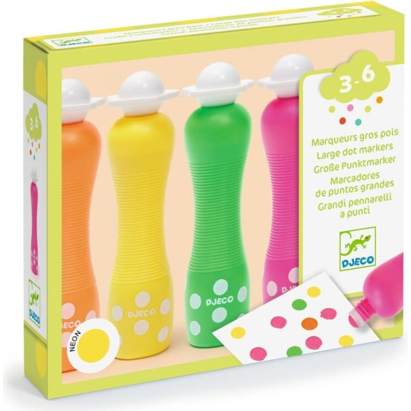 Djeco Punktošanas marķieri - Neona (4 gab.)