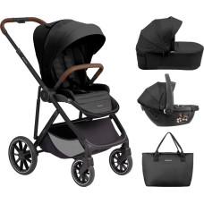 KIKKABOO universālie rati 3in1 Chiara Black