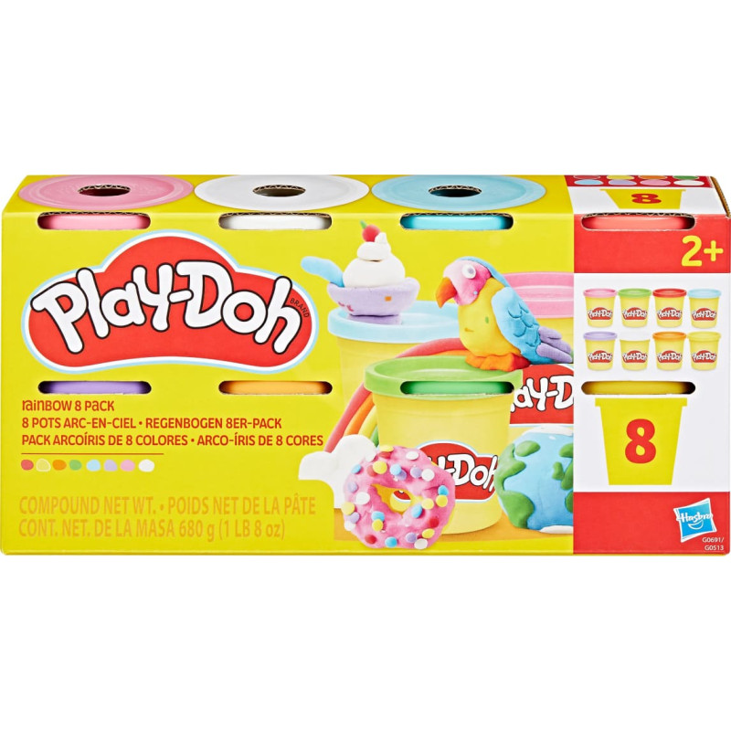Hasbro Play Doh PLAY-DOH Plastilīna trauciņi, 8 gab.