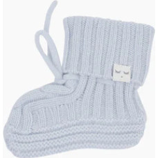 Livly Clothing Ka&scaron;mira zeķes Livly Cable Knit Cashmere Footies Light Blue