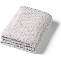 Babyono cotton knitted blanket grey 1647/02