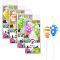 Trendhaus Birthday Fun - Svecītes - Baloni (2 gab., 4 dizaini)