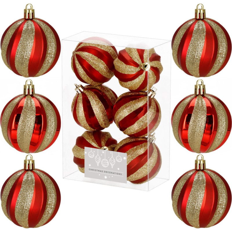 Springos Ziemassvētku eglītes rotājumu komplekts Springos CA1400, 6 gab.