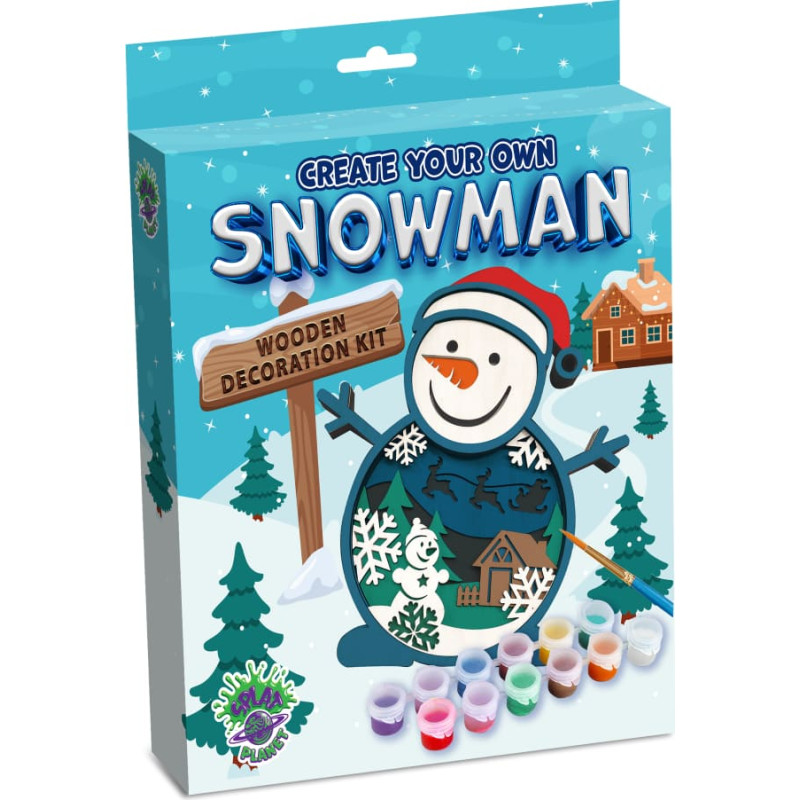 Splat Planet koka 3D krāsojamais attēls, Sniegavīrs