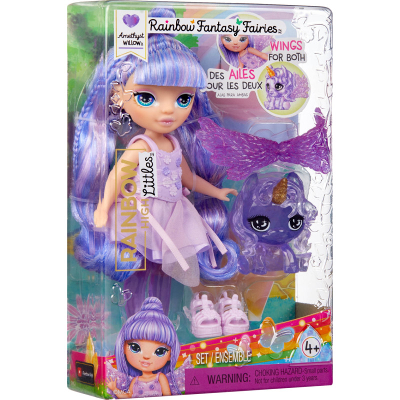 Rainbow High 543435-EUC Rainbow High Littles Rainbow Fantasy Fairies Doll- Amethyst (purple)