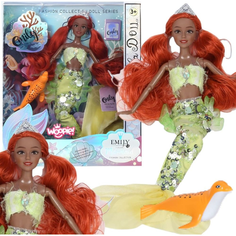 Woopie ROYAL Lalka Syrenka Emi Mermaid z Foką