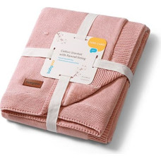 Babyono B.O.1671/01 Kocyk bawełniany z flanelowym podszyciem r&oacute;żowy