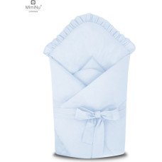 Miminu KIECZMERSKI Rożek wiązany ROYAL z falbanką 75x75 cm błękit