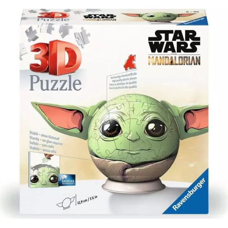 Ravensburger Apaļā 3D puzle, 72 gab., Star Wars Grogu