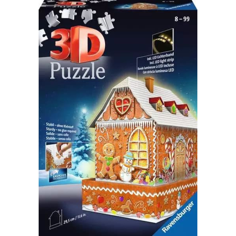 Ravensburger 3D puzle Piparkūku namiņ&scaron;, 216 gab., 8+