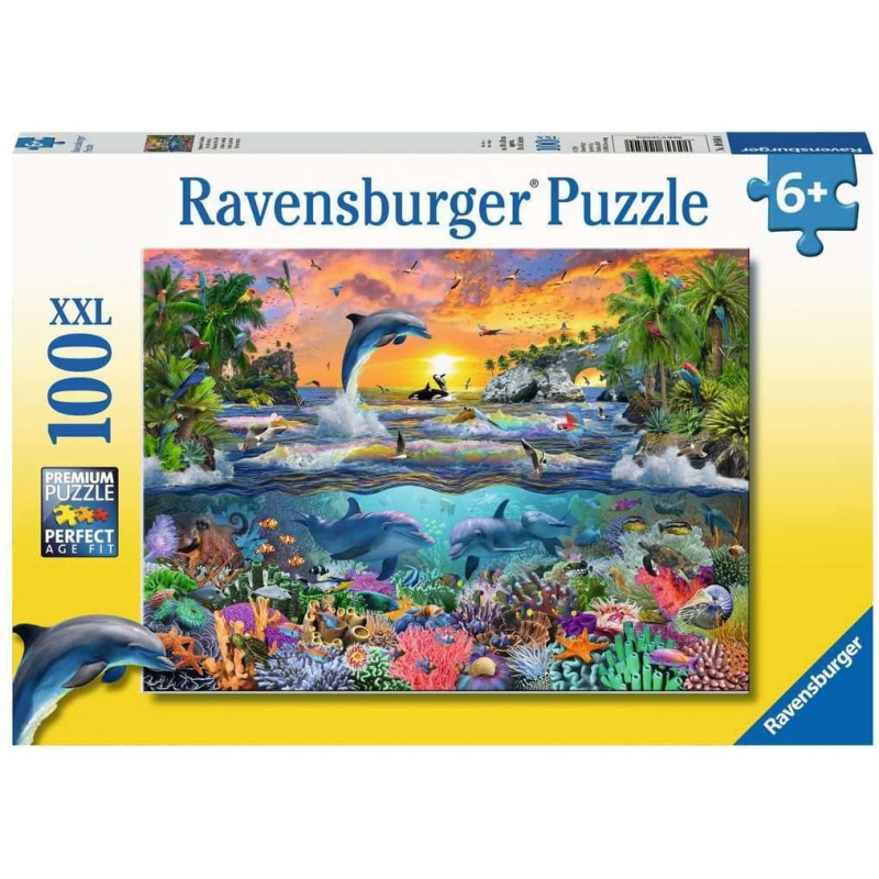 Ravensburger Puzle 100 gab. Tropu paradīze