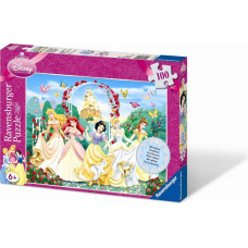 Ravensburger Puzle 100 gab. Princeses ar spīdumiem