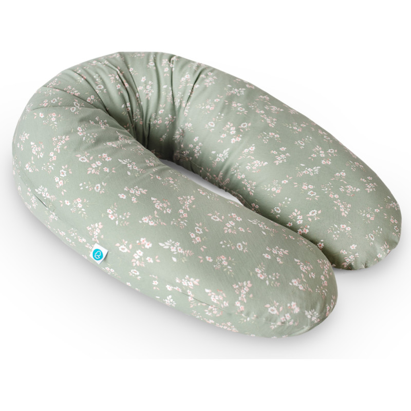 Cebababy maitinimo pagalvė dżersej multi žalia gėlės W-880-000-826