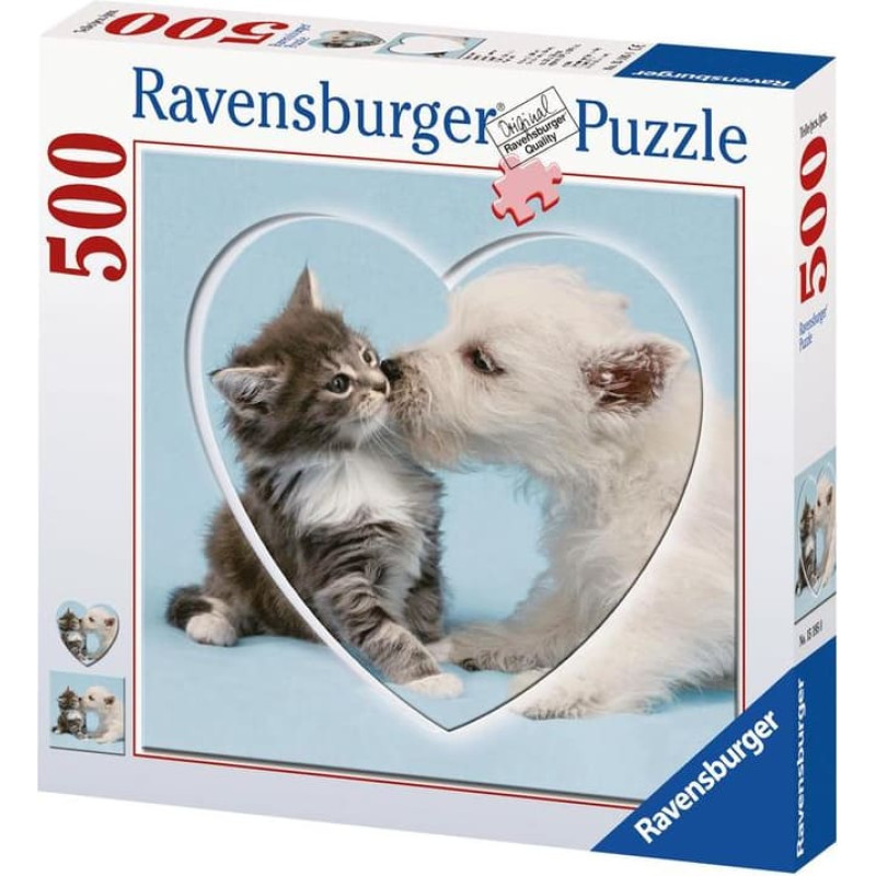 Ravensburger Puzle 500 (50x50 cm) Suns un kaķis