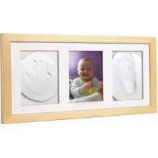 Odcisk Bobasa Mazulīša pēdas vai rociņas nospieduma veidošana – rāmis ar dabīgu mālu