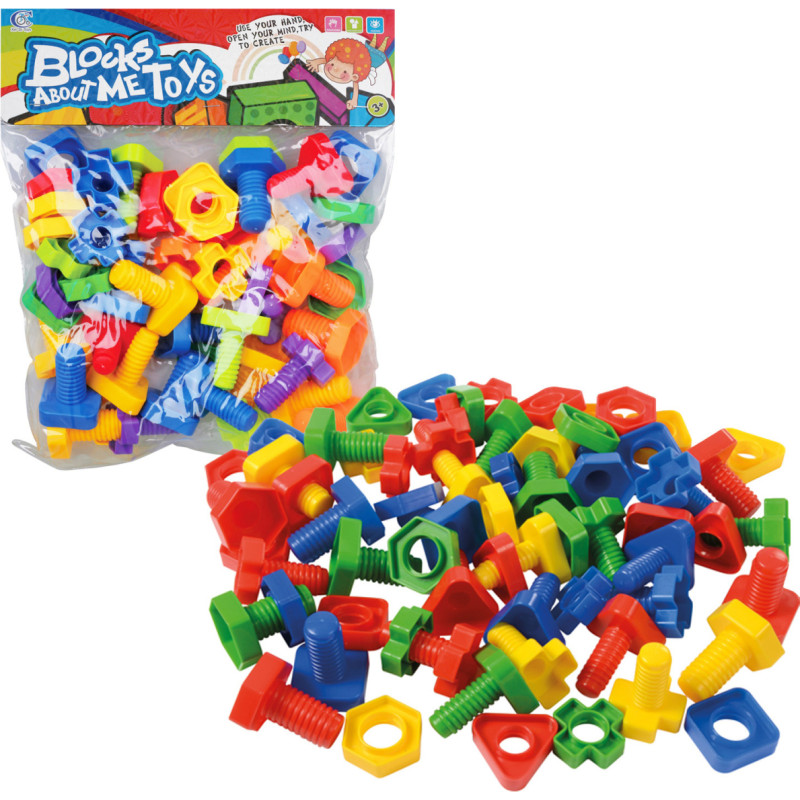 KLOCKI KONSTRUKCYJNE UKŁADANKA ŚRUBKI