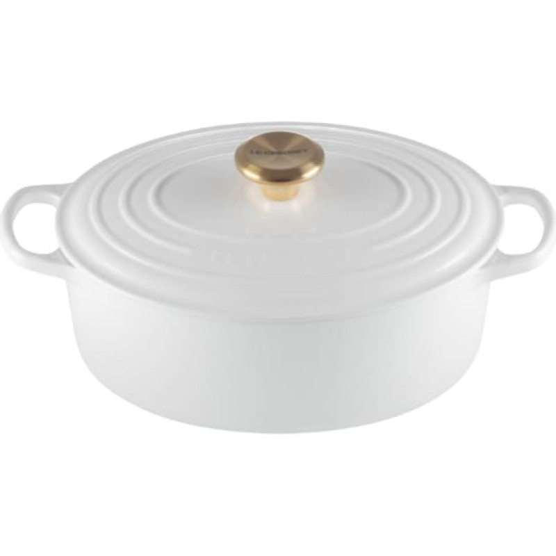 Le Creuset Čuguna katls ovāls 27cm / 4,1L balts