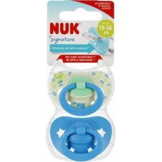 NUK 177206 Smoczek uspokajający 2 el. 18-36m SIGNATURE niebieski