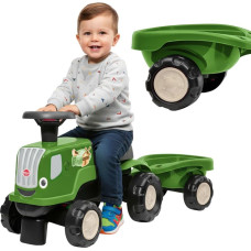 Falk stumjamais traktors ar piekabi Birdy Farm, zaļš, 1–3 gadi