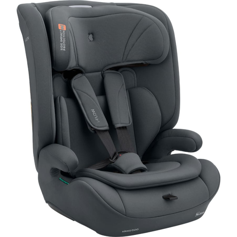 KIKKABOO Autokrēsls 76-150 cm i-Flow i-SIZE Grey