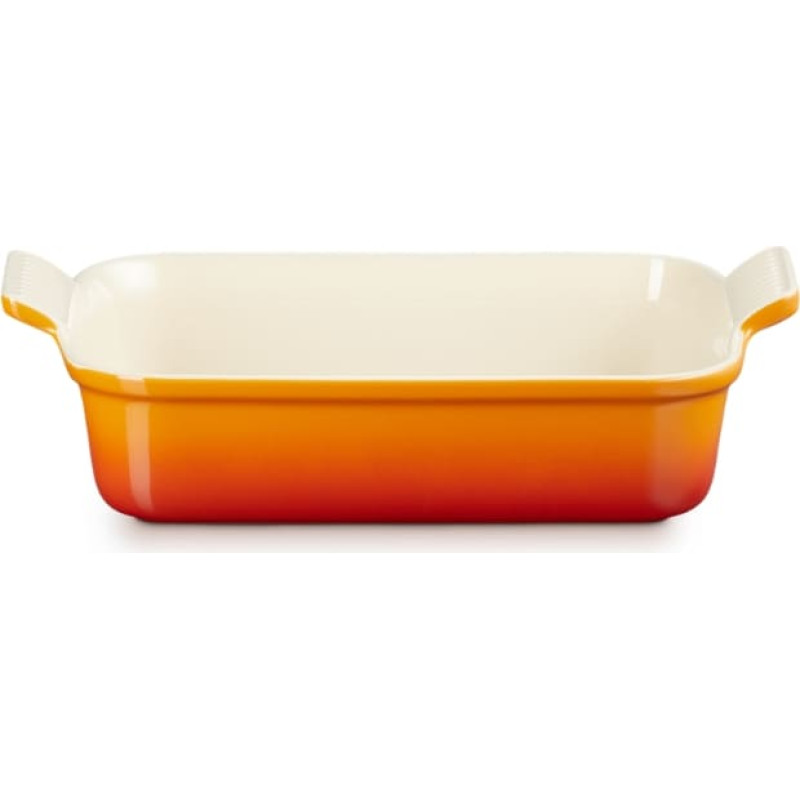 Le Creuset Cepamtrauks taisnstūra Heritage akmens masas 26x19cm / 2,4L oranžs