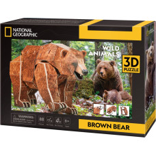 Cubic Fun CUBICFUN NATIONAL GEOGRAPHIC 3D puzle Brūnais lācis