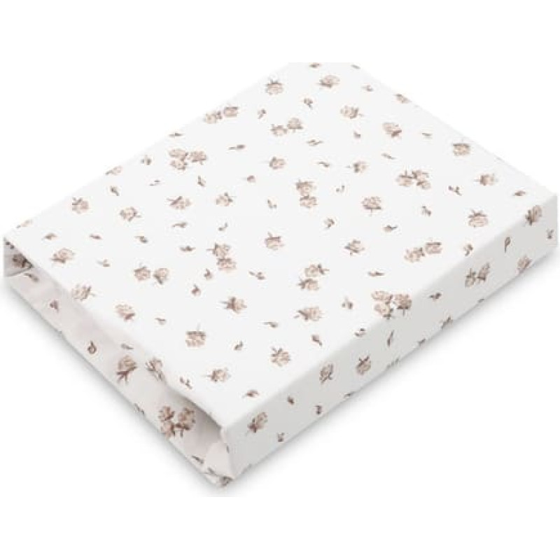 Sensillo PRINTED BEDSHEET COTTON ROSE BEIGE 60X120