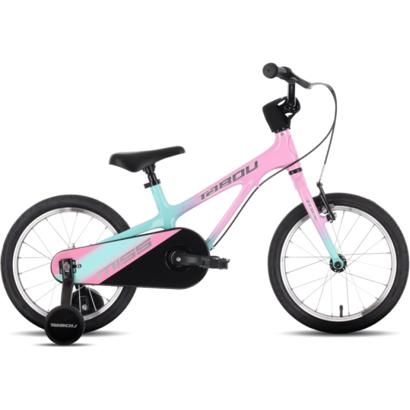 Tabou Ultraviegls bērnu velosipēds TABOU Miss MG, 16" rozā-minūtes krāsā