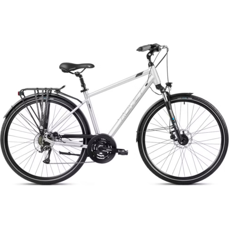 Romet Velosipēds ROMET Wagant 4, sudrabmelns (L)