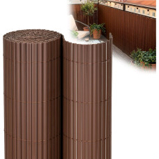 Springos PVC pārklājuma maskē&scaron;anas paklājiņ&scaron; 400x100 cm balkonam, terasei, žogam, brūns