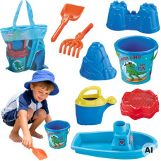 Woopie Sand Play Set with Boat and Bag Accessories 9 pcs Blue Beach