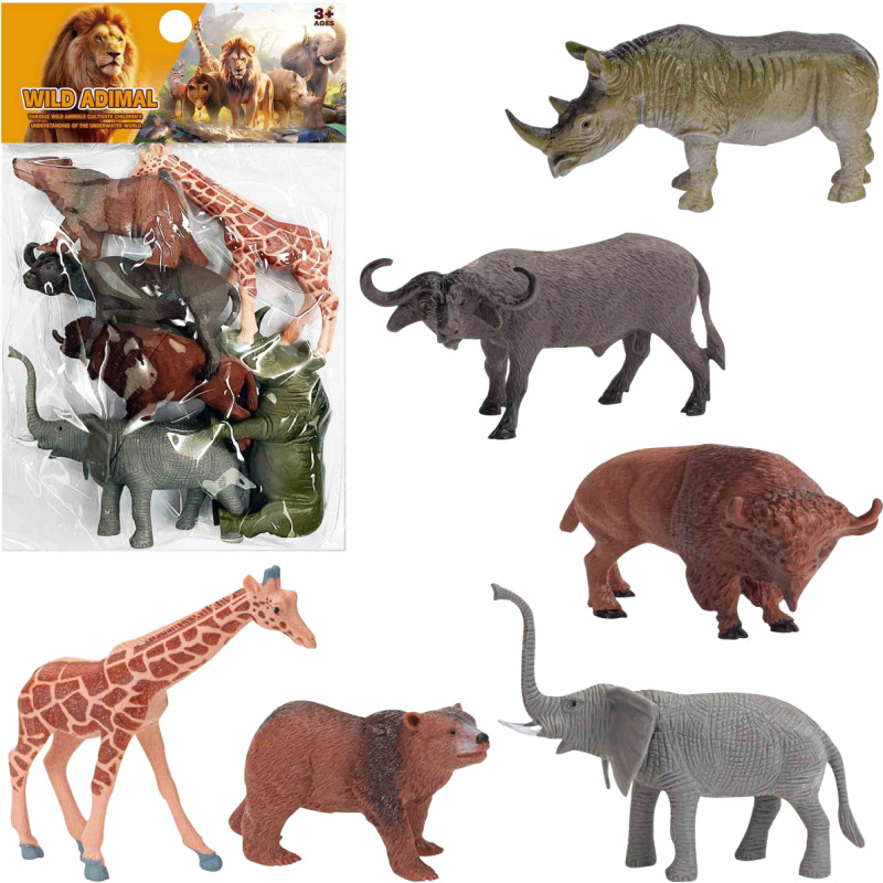 ZWIERZĘTA ZOO DZIKIE 6 SZTUK