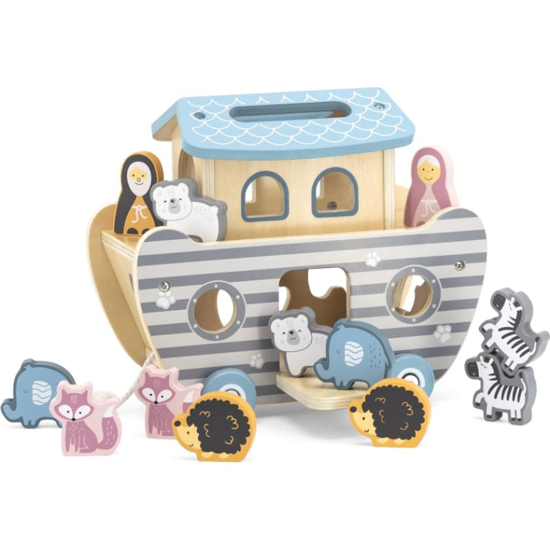 VIGA PolarB koka šķirošanas spēle Noasa šķirsts 18m+  44051