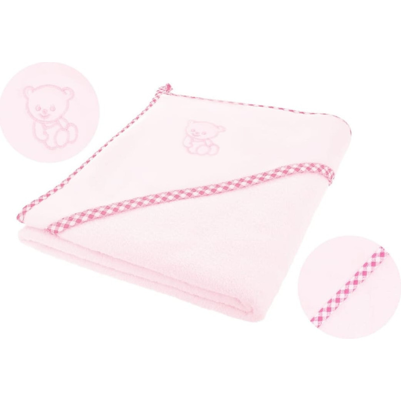 Sensillo Lamb soft bath towel – pink, 80x80, BOC0035