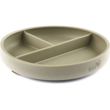 Baby In World BABY 01299 Talerz silikonowy z podziałką Sage