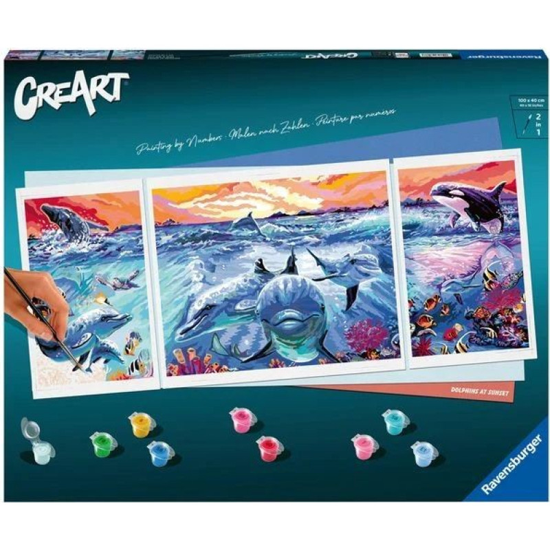 Creart Dolphins at Sunset 23577