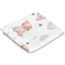 Sensillo MUSLIN SWADDLE BLANKET 70X80 CM SLEEPY BEAR