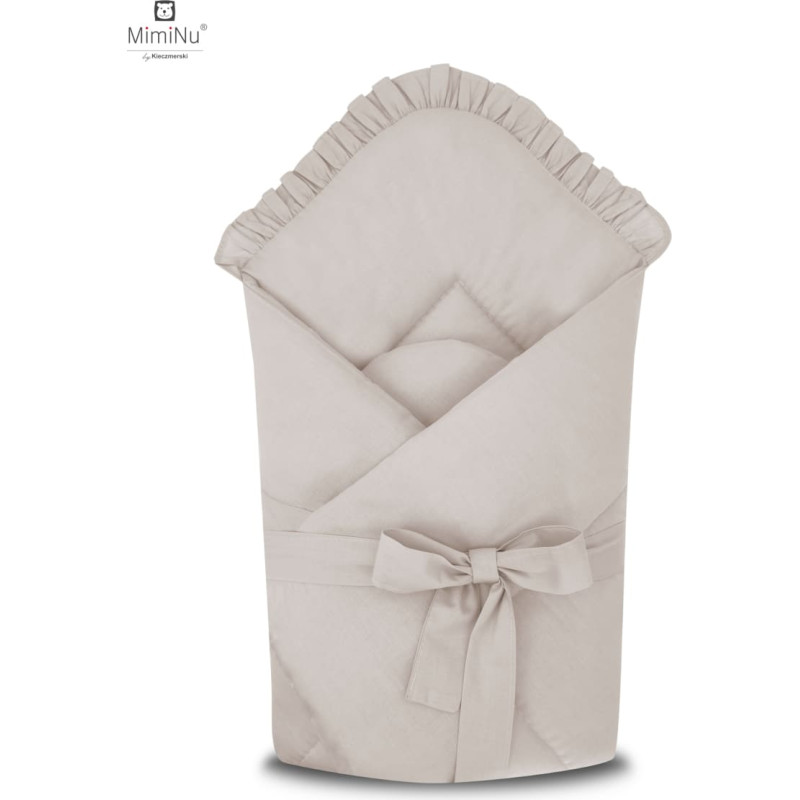 Miminu KIECZMIERSKI Kokon niemowlęcy ROYAL z falbanką beż