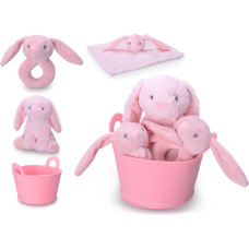 Pro Kids plīša rotaļlieta / Grabulis  - 01254 - BUNNY set - PINK - Izmērs 20 cm