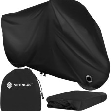 Springos Velo, moto un skūtera pārklājs Springos GA0204, 250x125x90 cm, ūdensnecaurlaidīgs, melns