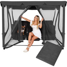 Springos Dārza šūpoļu aizsargtīkls pret odiem Springos GS0026M, augstums 165 cm, pelēks