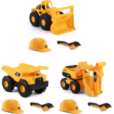 CAT spēļu komplekts Tough Tracks Construction Crew Set, asort., 82060