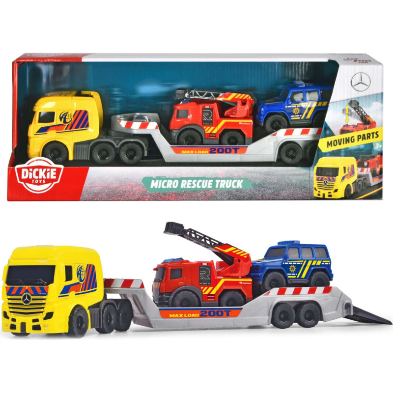 Dickie Mini rotaļu auto evakuators ar transportlīdzekļiem