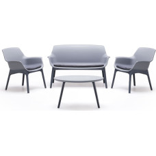 Bica Dārza mēbeļu komplekts Luxor Lounge Set gai&scaron;i pelēks/pelēks