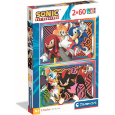 Clementoni puzle Sonic 2025, 2x60 gab., 24821