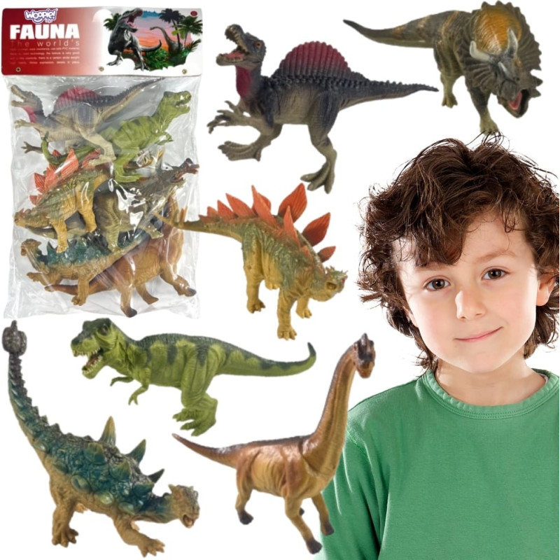 Woopie Zestaw Figurek Dinozaur&oacute;w 6 Sztuk T-Rex