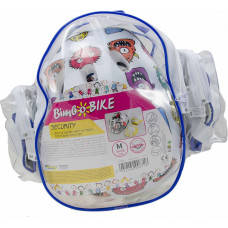 Bimbo Bike Veloķiveres, ceļgalu un elkoņu sargu komplekts bērniem, izmērs M, monstri